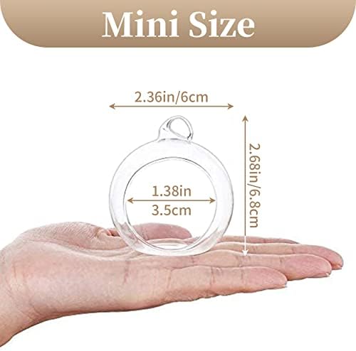 Sziqiqi Hanging Glass Globes Tealight Candle Holder, 24 Pcs - Image 5