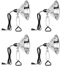 Simple Deluxe Clamp Lamp Light with 8.5 Inch Adjustable Aluminum Reflector and 6 Feet Cord, up to 150W E26 Socket (no Bulb Included), Silver and Black, 4 Pack by SimpleDeluxe