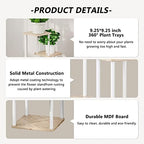 AZERPIAN 4 Tier Tall Plant Stand Indoor Corner Tiered Shelf Metal MDF Board - Image 5