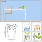 Lechuza 14921 Deltini Self-Watering Garden Planter, Pastel Violet, 6 - Image 5
