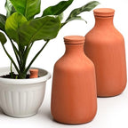 DoubleFill Ollas Terracotta Watering Pots, 50 oz, 2 Pcs by DoubleFill
