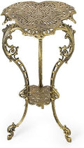 Sungmor Vintage Cast Iron Plant Stand - 2 layer 27.5 Inches Tall Gold by Sungmor