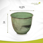 Headwind Glazed Ironstone Hamilton Collection Decorative Plant Pot – 14" Evergreen Pot – Lightweight & Durable with Drainage Flower Pots for Indoor Plants & Outdoor Planter Use by Robert Allen - Image 2