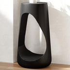 Merax Hollow MGO Accent Side Table, Unique Modern End Table with Wide Pedestal & Tabletop, Small Drink Tables for Living Room, Bedroom Night Stand Bedside Table, No Assembly Required, Black - Image 4