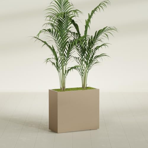 Greenline Alice Tall Rectangular Fiberglass Planter, Outdoor Planter Box - Image 4