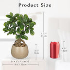 Artificial Bonsai Tree Fake Small Bay Plant with Ceramic Pot Indoor Bonsai - Image 2