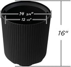 Kozyard Double-Layer Round Planter 16"H Plant Pots for Indoor Outdoor Porch - Image 2