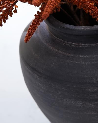 Signature Design by Ashley Meadie Large Distressed Black Terra Cotta Vase - Image 7