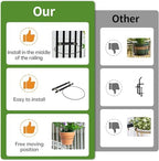 No-Drill 6“ Railing Plant Holder Stainless Steel 6in 4-Pack - Image 3