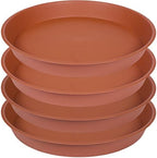 4 Pack of 16 inch Plant Saucer, Heavy Duty Plastic Saucer 16" Round, Plant Trays for Pots, Flower Plant Saucers for Indoors, Plant Trays for Planter 14"/15"/16" (16 inch, Terracotta) by Bleuhome