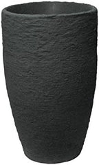 Algreen Athena Self-Watering Planter, Tall Tapered Indoor/Outdoor Plant Pot with Water Reservoir, Black, 24.5" H x 15" Dia. by Algreen