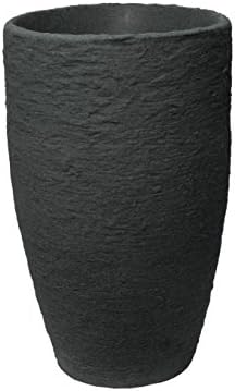 Algreen Athena Self-Watering Planter, Tall Tapered Indoor/Outdoor Plant Pot with Water Reservoir, Black, 24.5" H x 15" Dia. by Algreen