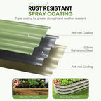 G GOOD GAIN Round Raised Garden Bed Outdoor, 2x2x1ft, 3Pcs, Olive Green - Image 4
