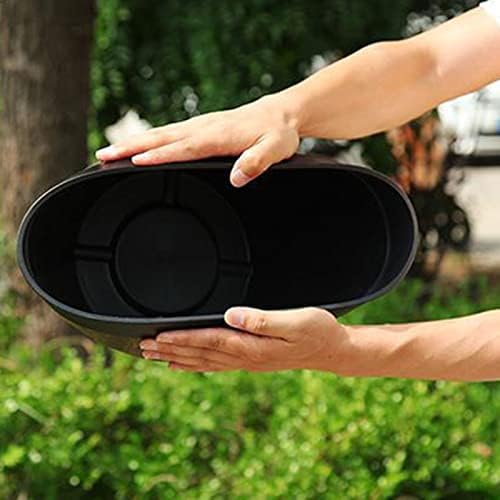 Plant Pots,Whiskey Barrel Planters with Drainage Holes & Saucer, Plastic Decoration Flower Pots Imitation Wine Barrel Design, for Indoor & Outdoor Garden Home Plants - Image 3