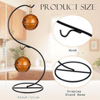 Tatuo 20 Pcs Ornament Holder Stand with Hooks for Glass Ball,Elegant - Image 2