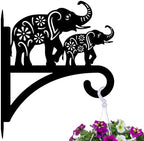peacoblue Elephant Plant Hanger Bracket, Iron Outdoor Hanging Hook by PEACOBLUE