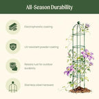 Vego Garden 6.4 ft Round Obelisk Garden Trellis, Metal Rustproof Plant Support Rose Trellis, Tower Potted Cages for Flowers Fruits Vegetable Vines Indoor & Outdoor - Image 4