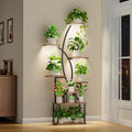 JUSTOGO Plant Stand Indoor with Grow Lights, 8 Tiered Tall Plant Shelf for Indoor Plants Multiple, 65" Large Corner Plant Stands, Metal Flower Holder Display Plant Rack for Living Room, Home, Patio by JUSTOGO