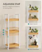 SONGMICS Bamboo Bathroom Shelf, 3-Tier Adjustable Plants Rack - Image 5
