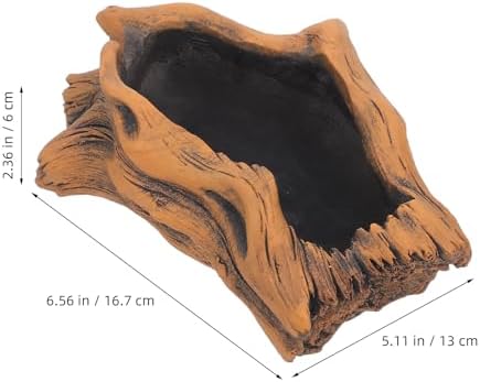 Beavorty Vintage Concrete Succulent Planter Imitation Tree Root Pot for Office Desk and Home Decor, Small Artistic Cement Flower Pot with Rustic Copper Finish for Indoor Gardening - Image 2