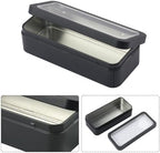 18 PCS 6 in Rectangular Metal Tin Box with Window, 6 x 2.8 x 1.6 Inch Rectangular Tin Boxes with Lids, Rectangle tin Cases for Office Supplies, School, DIY Crafts & Home Organization(Black) - Image 3