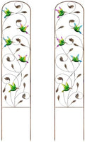 2 Pack Metal Garden Trellis for Climbing Plants by SUNNYPARK