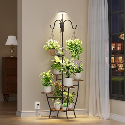 BACEKOLL Plant Stand with Grow Lights 5 Tier Tall Indoor Plant Shelf 72" - Image 2
