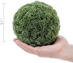 MyGift 6 Inch Decorative Artificial Boxwood Topiary Balls, Set of 2 - Image 6