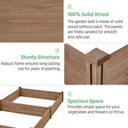 Yaheetech Wooden Raised Garden Bed Outdoor Planter Box, Dark Brown - Image 6