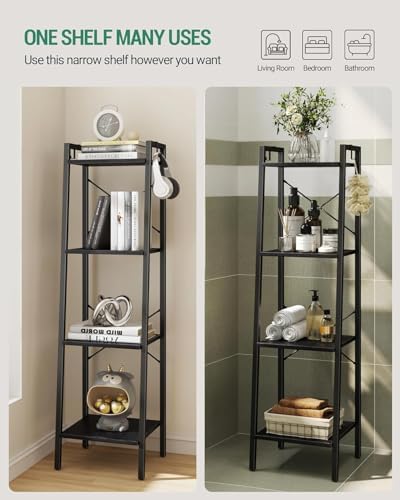 Hzuaneri Ladder Shelf, Bookshelf, Freestanding Corner Storage Shelf - Image 6
