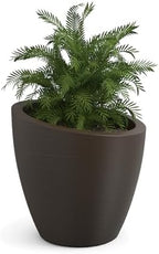 Mayne 8879-ES Modesto 20in Round Patio Planter, Espresso by Mayne