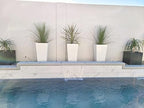Windsor Tall Square Fiberglass Planter, Grey, 13 Inch - Image 4