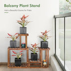 Plant Stand for Multiple Plants Indoor Outdoor Flower Pot Stand Wood - Image 5