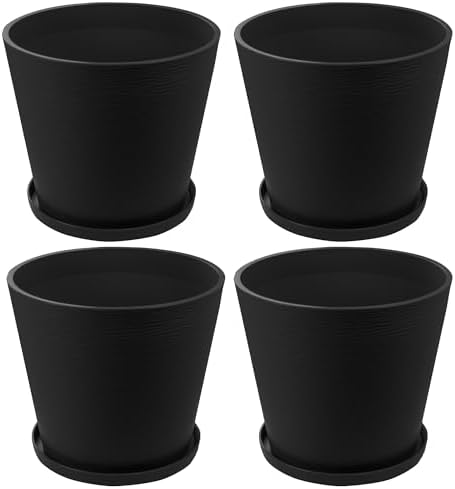 Kozyard 4Packs Round Planter Indoor Outdoor Plant Pots by Kozyard