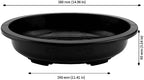 JAPCHET 12 PCS Oval Bonsai Training Pots, Plastic Pots with Drainage Holes Oval Nursery Pot for Home, Garden and Hotel, 15 x 11.4 x 3.5 in, Black - Image 2