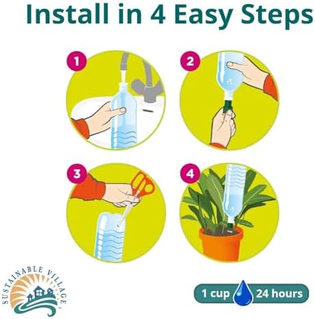 Blumat Plant Watering Device - Easy XL Self Watering Planter Insert for Indoor Plants - Bottle Adapter - Prevents Overwatering and Underwatering for Healthy Growth - 6 Pack - Image 5