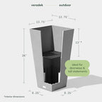 Veradek V-Resin Indoor/Outdoor Taper Planter (26 inch, Grey) - Image 2