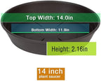 LWALRS Plant Saucer 14 Inch 4 Pack 6 8 10 12 14 16 18 20 25, Plastic Plant Trays for Pots，Extra-Deep Plant Water Dray Tray, Bird Bath Bowl, Heavy Flower Plant Saucers Indoors and Outdoor No Holes - Image 2