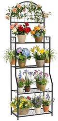 VGMiu 4 Tier Plant Stand Indoor Outdoor, Metal Plant Shelf for Multi Plants by VGMiu
