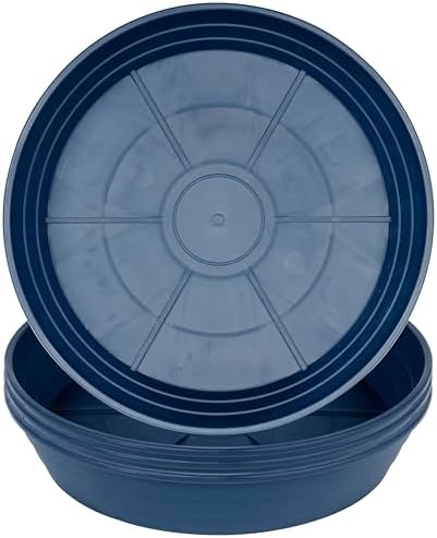 LWALRS Plant Saucer 14 Inch 4 Pack 6 8 10 12 14 16 18 20 25, Plastic Plant Trays for Pots，Extra-Deep Plant Water Dray Tray, Bird Bath Bowl, Heavy Flower Plant Saucers Indoors and Outdoor No Holes by MARYJANESPALACE