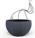 Dexceder 13.5 Inch Self Watering Hanging Planter (Gray) by Dexceder