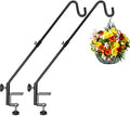 FEED GARDEN 31 Inch Heavy Duty Deck Hook, Non-Slip Clamp, 360 Degree Swivel, Black for Bird Feeders, Planters, Suet Baskets, Lanterns, Wind Chimes, 2 Pack by FEEDGARDEN