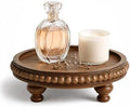EOSAHR Beaded Wood Riser, Pedestal Stand for Bathroom Counter, VintageBrown by EOSAHR