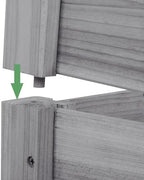 Topeakmart 3 Tier Raised Garden Beds Outdoor Wood Vertical Planter Box,Gray - Image 7