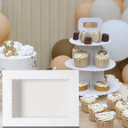 Mefleet 6pcs 19x14x5 Half Sheet Cake Boxes with 6pcs Cake Boards Rectangle - Image 5