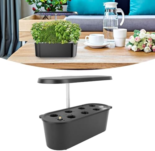 Hydroponics Growing System, Indoor Smart Garden LED Intelligent Vegetable Planting Machine, Plant Germination Kit Automatic Timer Healthy Freshs Herbs Vegetables (Black) - Image 5