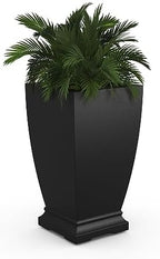 Mayne Acadia 28in Self-Watering Tall Square Planter, Black by Mayne