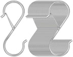 Waitkey 48 Pack S Hooks for Hanging, 3.5 inch Heavy Duty Metal S Hooks with Safety Buckle S Shaped Hooks Pot Rack Closet Hooks for Hanging Plants, Clothes, Kitchen Utensil, Pots, Pans, Bags (Silver) by Waitkey