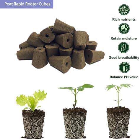 Seedling Starter Kit,40-Cell Seed Starter Tray with Huminity Domes 20,5'', Grow Light for Seed Starting, Natural White Spectrum LED Grow Lamp Stand with Outlet Timer,Rapid Rooter Soil - Image 4