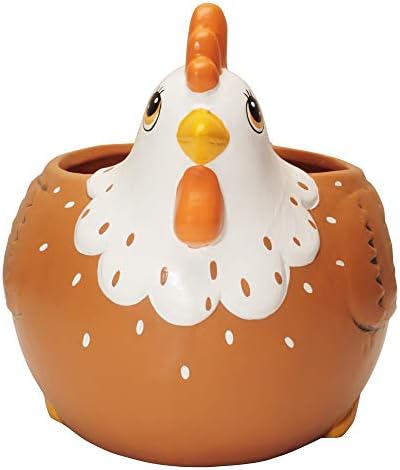 Chicken Planter - Rooster Utensil Holder Party Accessories - Flower Succulent Pot - Indoor Outdoor Garden Backyard Patio Chicken Theme Ceramic - Image 6